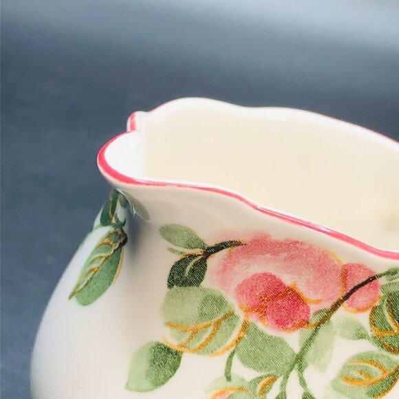 90s Nikko Tableware PRECIOUS Creamer Rose Bud Vintage Japan Floral Ironstone - Picture 3 of 10